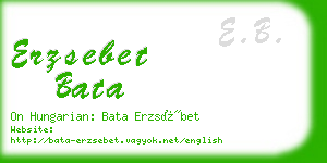 erzsebet bata business card